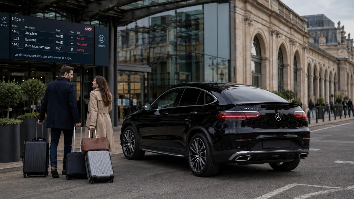 Train annulé à Bordeaux Saint-Jean et alternative en chauffeur privé